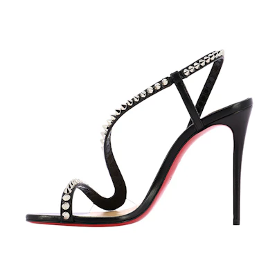 (W) Christian Louboutin Rosalie Spikes 100 'Black Fashion Sandal'