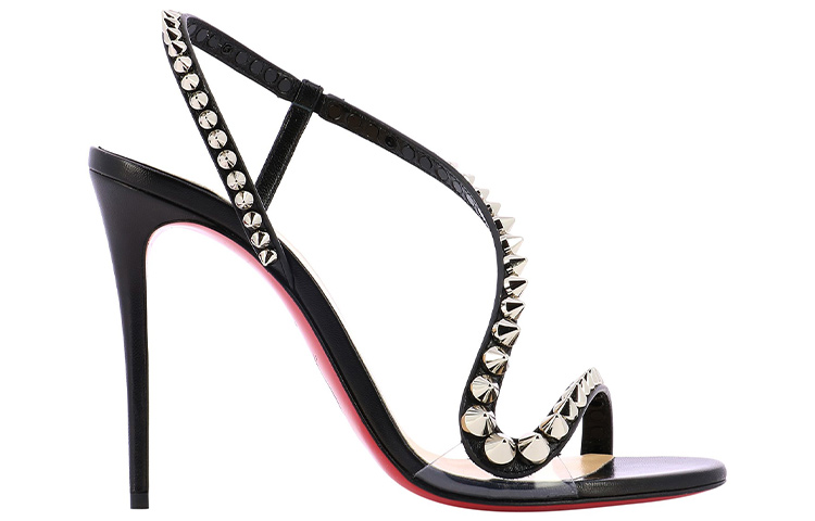 (W) Christian Louboutin Rosalie Spikes 100 'Black Fashion Sandal' 圖 2