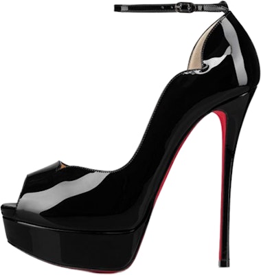 (Women) Christian Louboutin Sandal 'Black Patent Calfskin with Metal Buckle' 1210749BK01 Buy (Women) Christian Louboutin Sandal 'Black Patent Calfskin with Metal Buckle' 1210749BK01