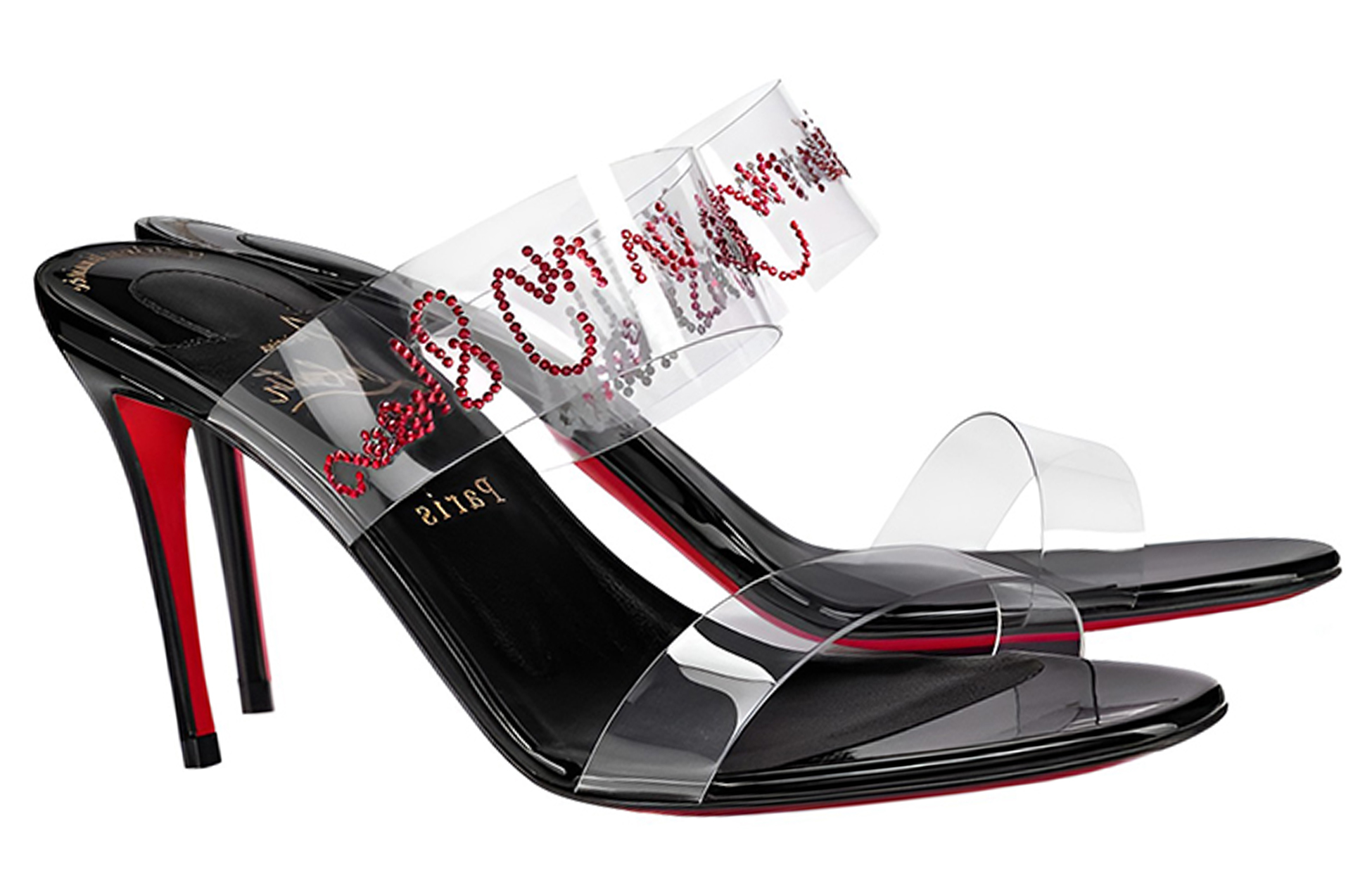 (W) Christian Louboutin Sandal 'Black Red Crystal' 圖 2