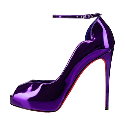 (W) Christian Louboutin Sandal 'Mirror Fashion Purple Leather'