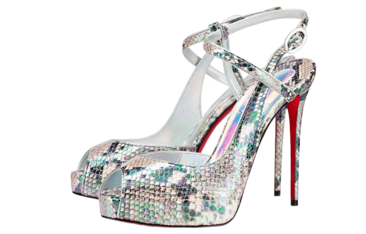(W) Christian Louboutin Sandal 'Silver Print Leather' 圖 3