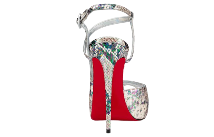 (W) Christian Louboutin Sandal 'Silver Print Leather' 圖 4