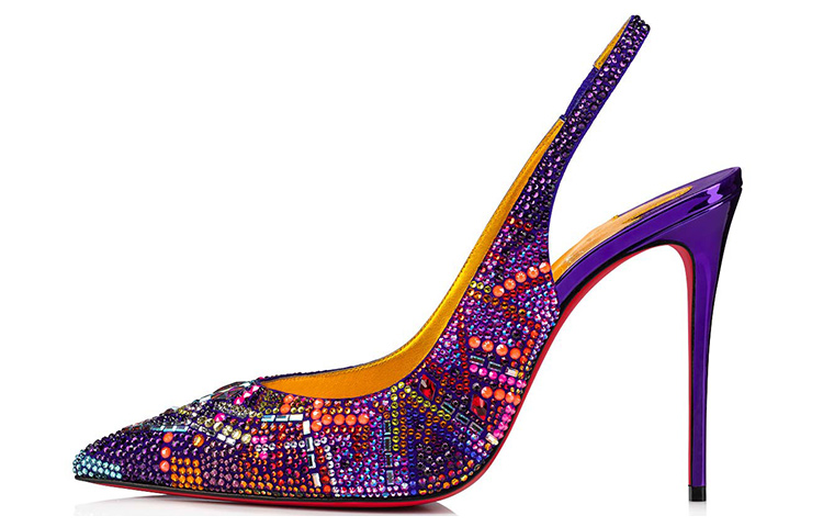 (W) Christian Louboutin Sandal Heel 'Purple'