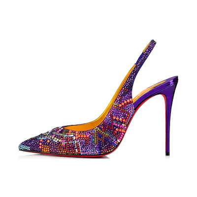 (W) Christian Louboutin Sandal Heel 'Purple'