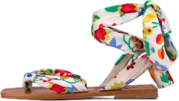 (Women) Christian Louboutin Sandals 'White Floral Satin' 1221360M024 (Women) Christian Louboutin Sandals 'White Floral Satin' 1221360M024