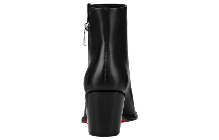 (W) Christian Louboutin Santiazip 'Black Side-Zip Pointed-Toe Ankle Boot' 圖 3