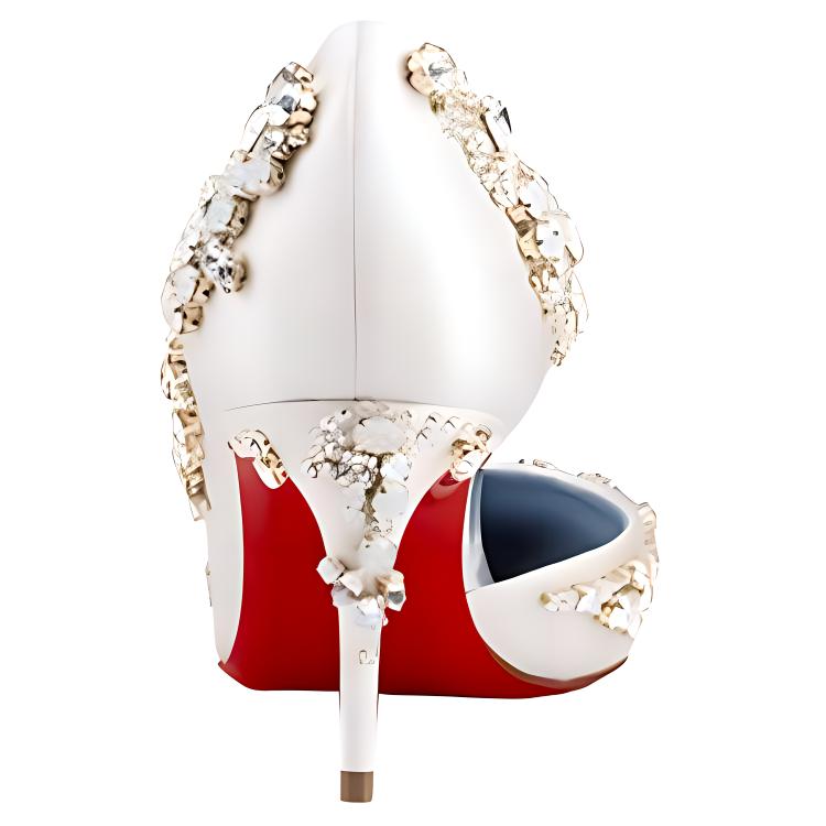 (W) Christian Louboutin Satin High Heels 'White' 圖 5