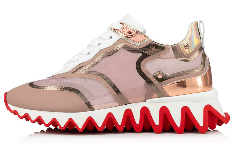 (W) Christian Louboutin Sharkina Flat Rate Fly 'Desert Metal Brown'