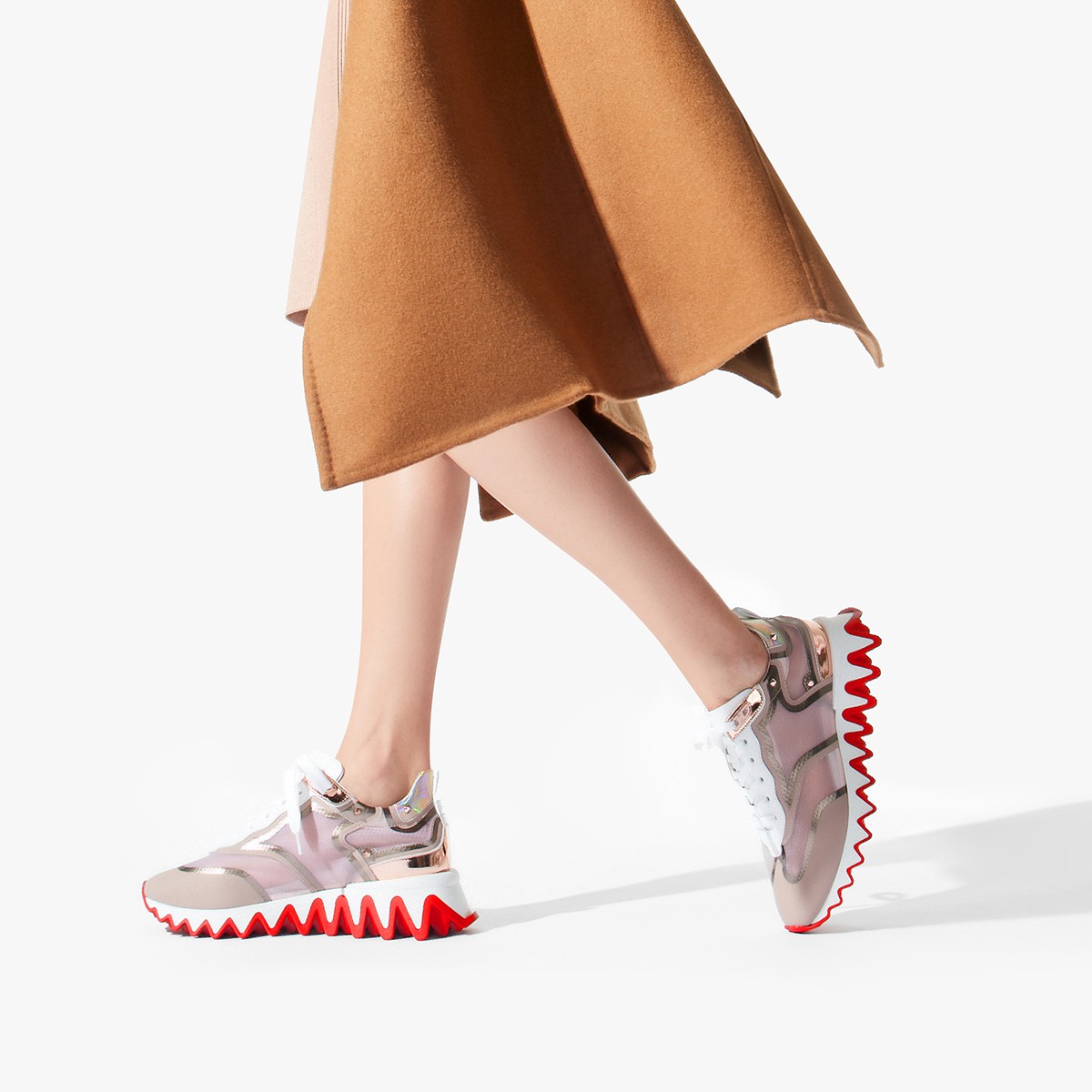 (W) Christian Louboutin Sharkina Flat Rate Fly 'Desert Metal Brown' 圖 6