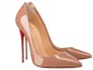 Shop (W) Christian Louboutin So Kate 120mm Tumit Tinggi Kulit Kilat Nude 3130694PK1A