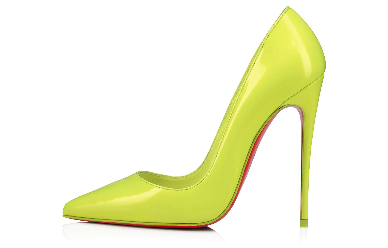 (Women) Christian Louboutin So Kate Patent Leather Pumps 'Yellow' 1230575Y324