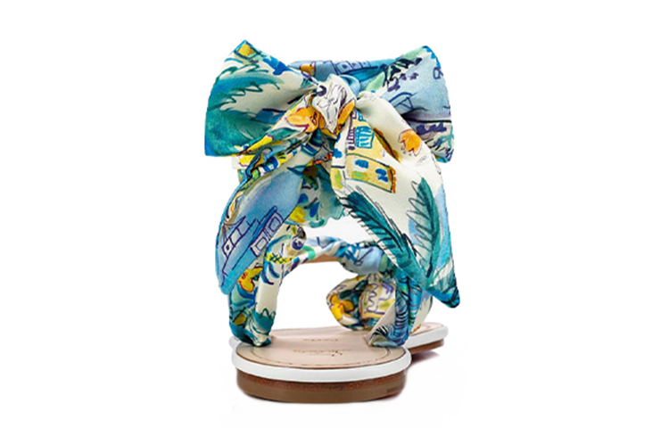 (W) Christian Louboutin Spetsos Flat 'Multicolor Strappy Print' 圖 3