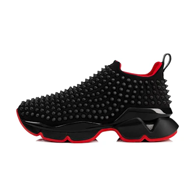 (W) Christian Louboutin Spike Sock 'Black'