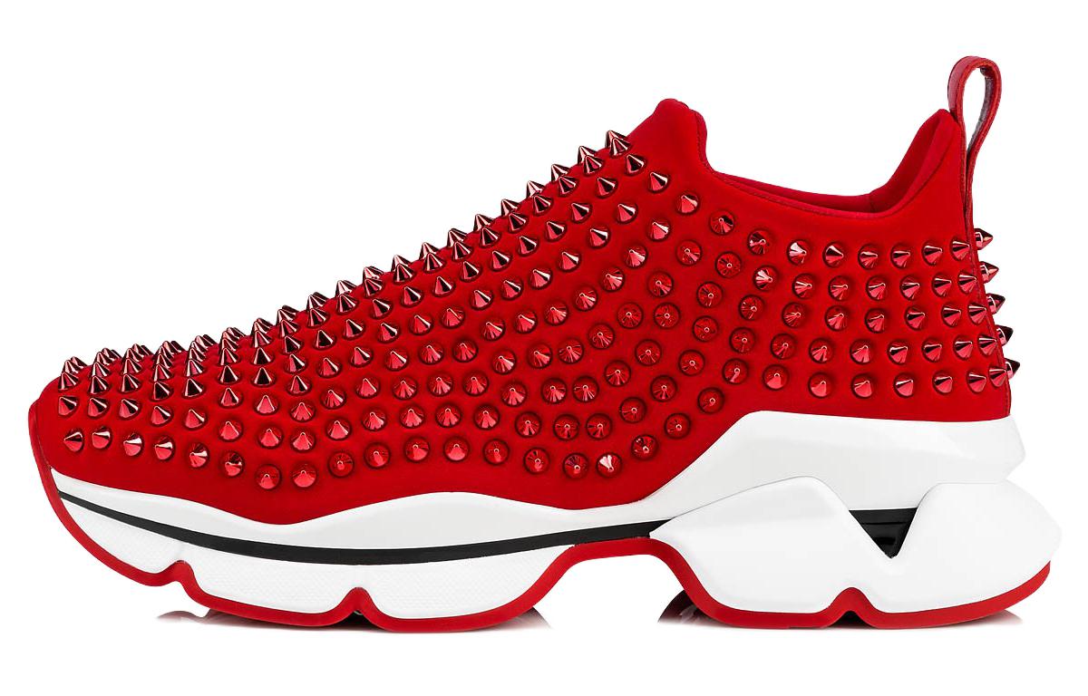 (W) Christian Louboutin Spike Sock 'Red'