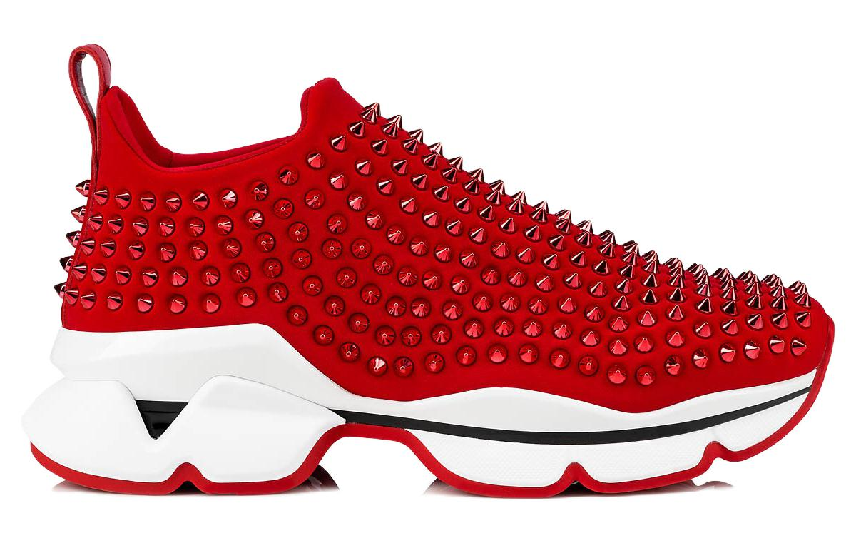 (W) Christian Louboutin Spike Sock 'Red' 圖 2