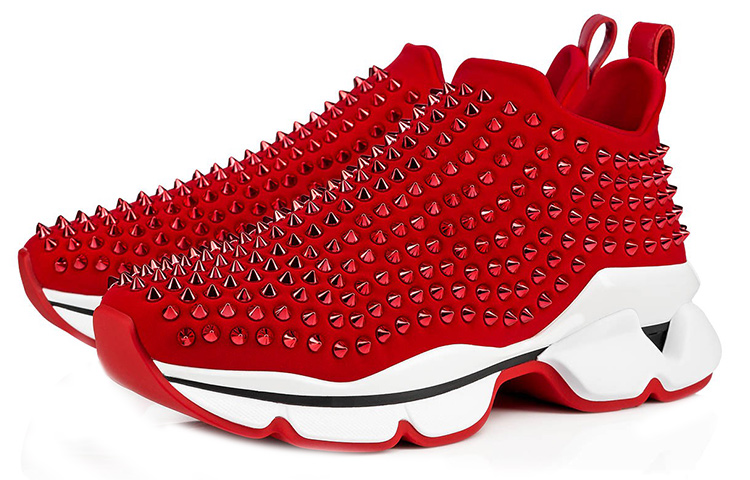 (W) Christian Louboutin Spike Sock 'Red' 圖 3