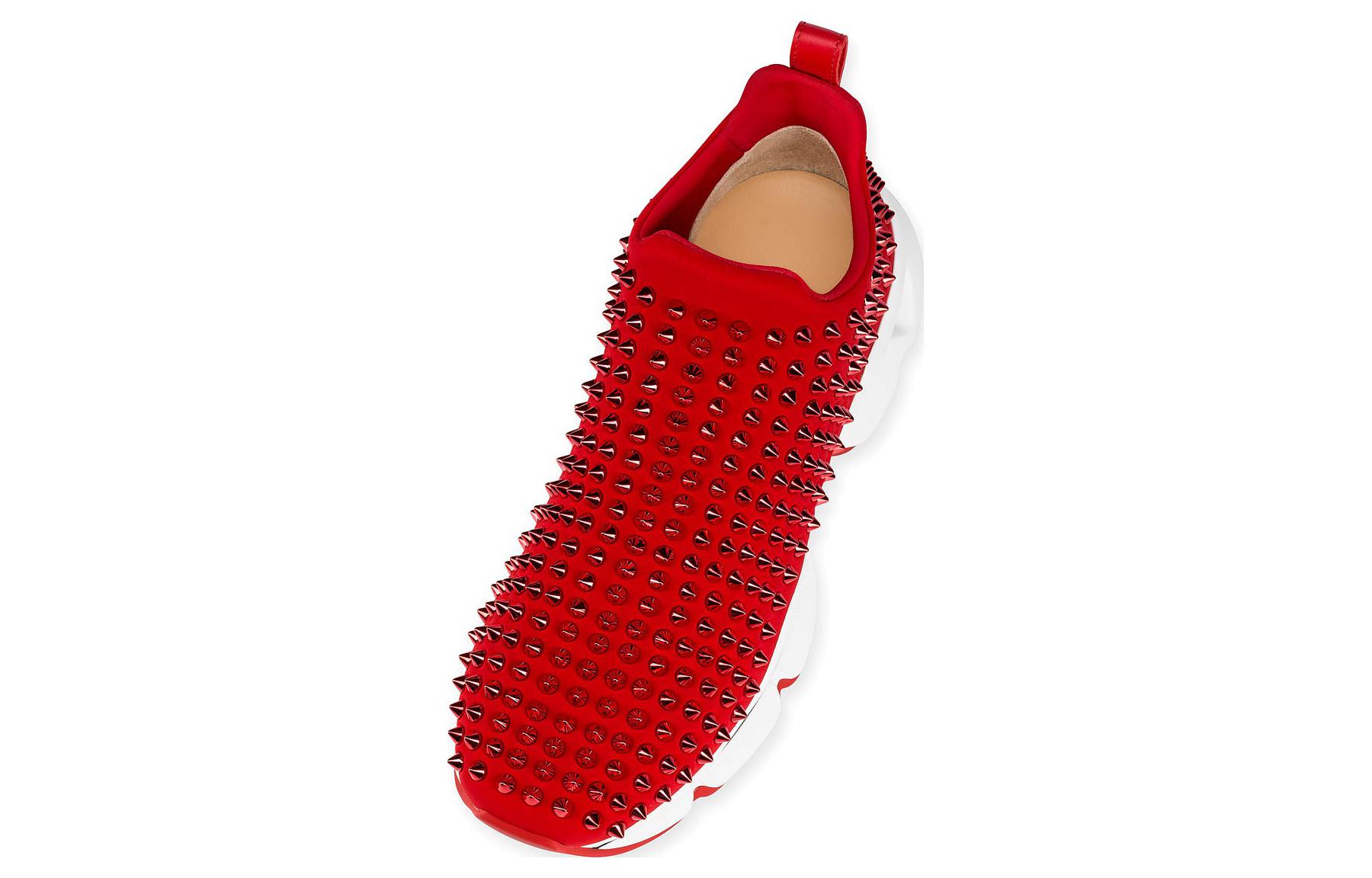 (W) Christian Louboutin Spike Sock 'Red' 圖 4