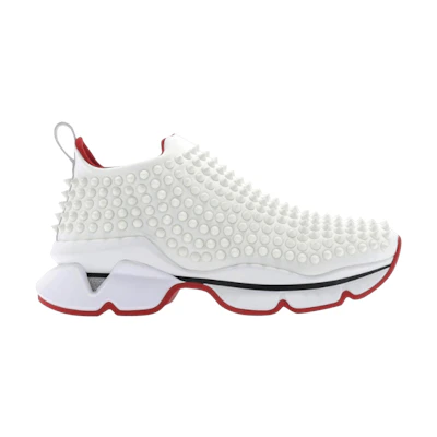 (W) Christian Louboutin Spike Sock 'White'