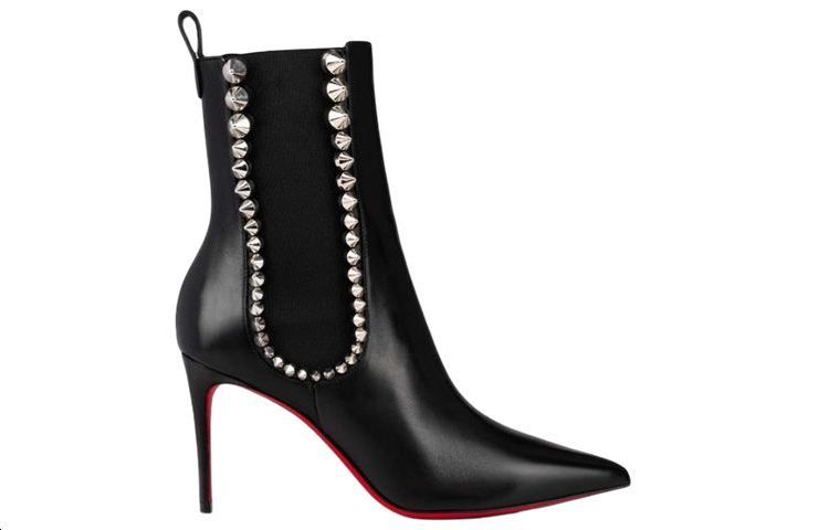 (W) Christian Louboutin Spikita Booty 'Black Calfskin Chelsea' 圖 2