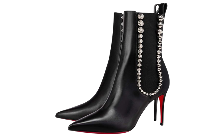 (W) Christian Louboutin Spikita Booty 'Black Calfskin Chelsea' 圖 3