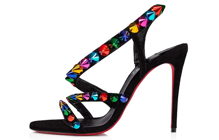 (Women) Christian Louboutin Spikita Strap 'Black Fashion Sandal' 1221185T177