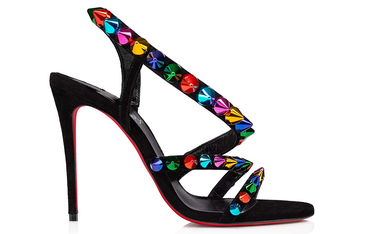 Order (Women) Christian Louboutin Spikita Strap 'Black Fashion Sandal' 1221185T177