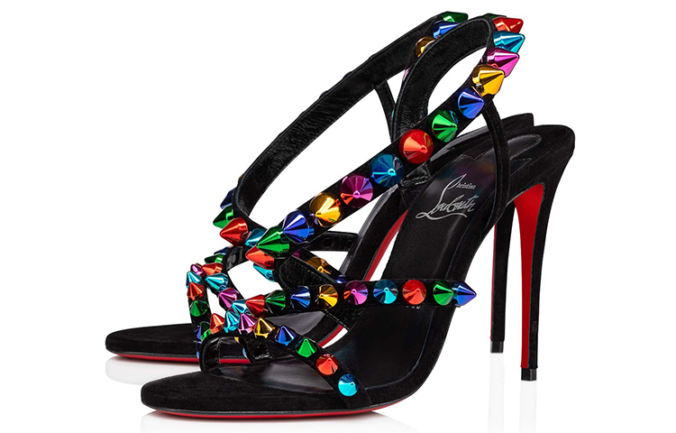 Lookbook (Women) Christian Louboutin Spikita Strap 'Black Fashion Sandal' 1221185T177