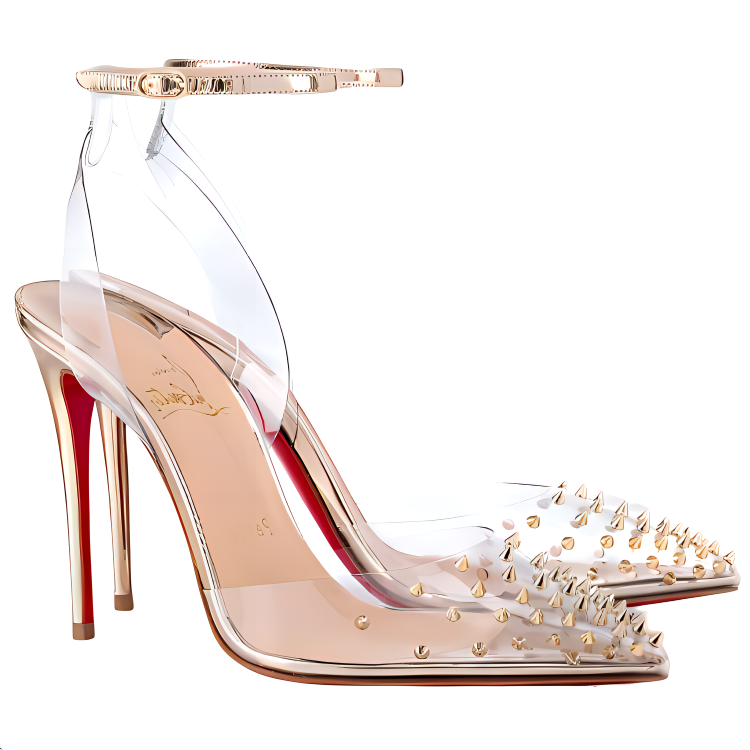 Shop (Women) Christian Louboutin Spikoo 'Gold' 3180074H334