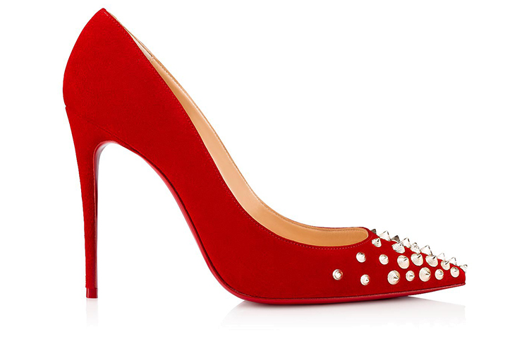 (W) Christian Louboutin Spikyshell Veau Velours 'Red' 圖 2