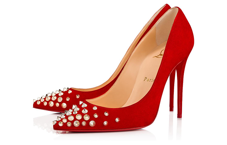 (W) Christian Louboutin Spikyshell Veau Velours 'Red' 圖 3