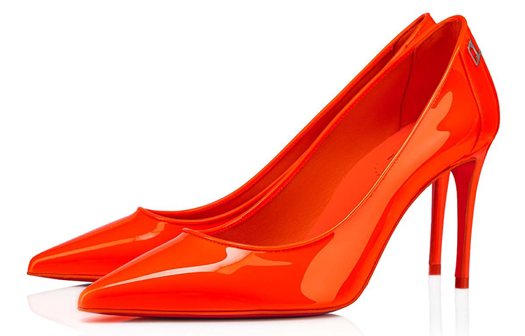 Lookbook Christian Louboutin 運動風Kate 時尚高跟鞋 女性專用 橙黃色