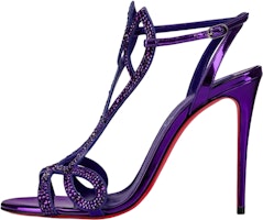 (Women) Christian Louboutin Stiletto Leather Sandals 'Purple' 1220437U844 (Women) Christian Louboutin Stiletto Leather Sandals 'Purple' 1220437U844
