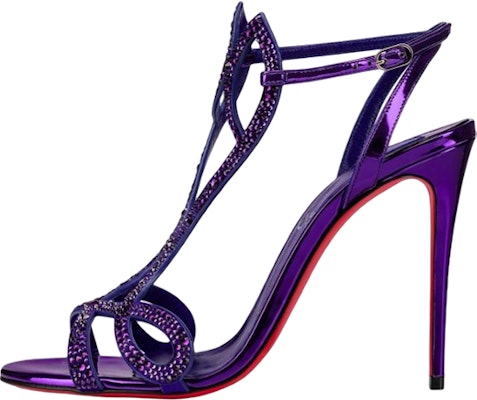 (Women) Christian Louboutin Stiletto Leather Sandals 'Purple' 1220437U844 Buy (Women) Christian Louboutin Stiletto Leather Sandals 'Purple' 1220437U844