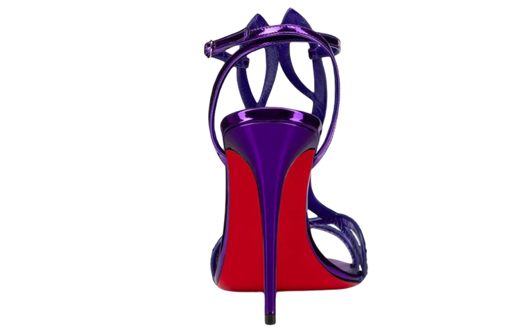 Lookbook (W) Sandalias de Cuero con Tacón de Aguja Christian Louboutin 'Morado' 1220437U844