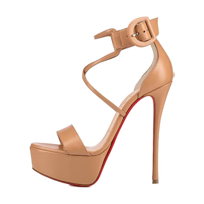 (W) Christian Louboutin Stiletto Sandal 'Nude'
