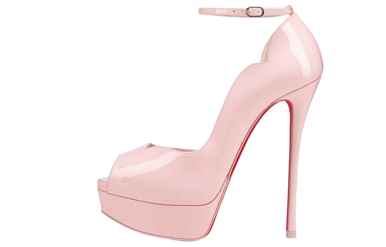 (Women) Christian Louboutin Stiletto Sandal 'Pink Leather' 1220619P637