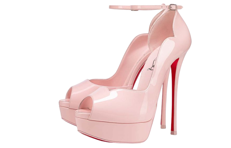 Order (W) Christian Louboutin Sandal Tumit Tinggi 'Kulit Merah Jambu' 1220619P637