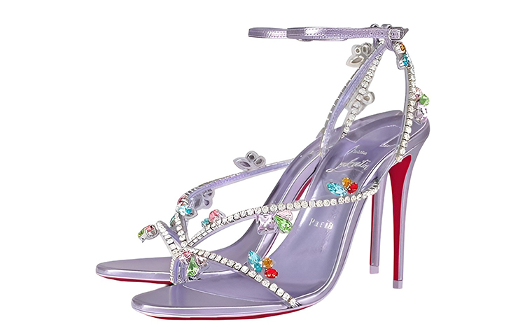 (W) Christian Louboutin Strass Leather Sandals 'Purple' 圖 3