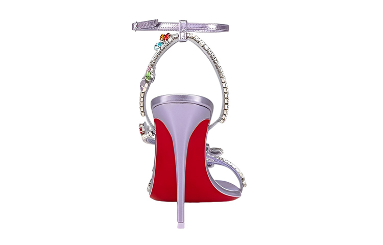 (W) Christian Louboutin Strass Leather Sandals 'Purple' 圖 4