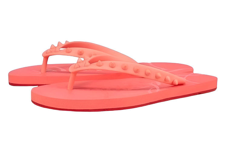 (W) Christian Louboutin Stud Flat Sandal 'Pink' 圖 3