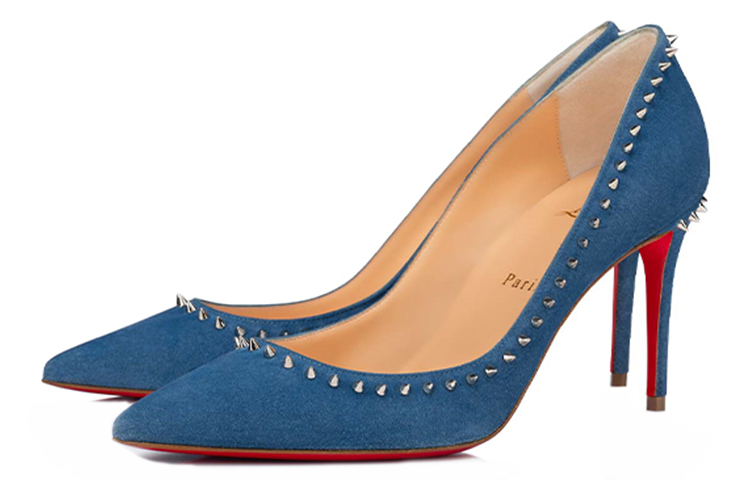 (W) Christian Louboutin Studded High Heels 'Blue' 圖 2