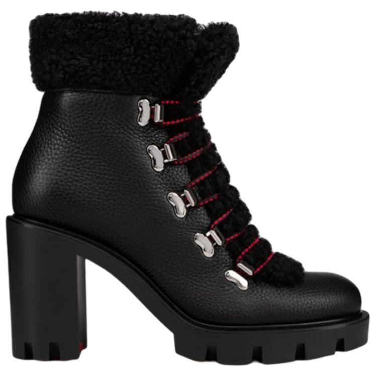 (W) Christian Louboutin Suede Calfskin Ankle Boot 'Black' 圖 2