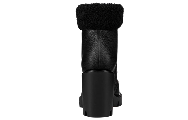 (W) Christian Louboutin Suede Calfskin Ankle Boot 'Black' 圖 4