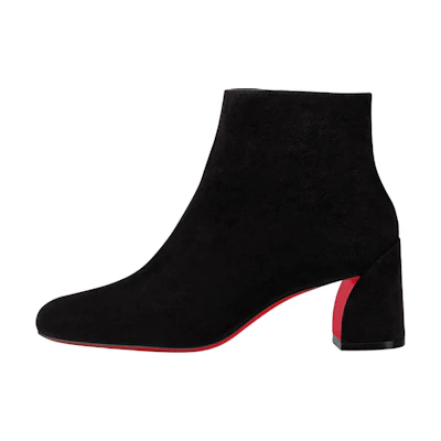 (W) Christian Louboutin Turela Bootie 'Black Suede Side Zip'