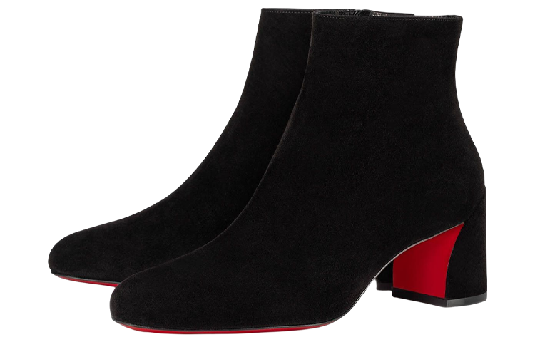 (W) Christian Louboutin Turela Bootie 'Black Suede Side Zip' 圖 3