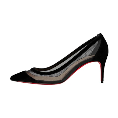(W) Christian Louboutin Velvet High Heels 'Black'