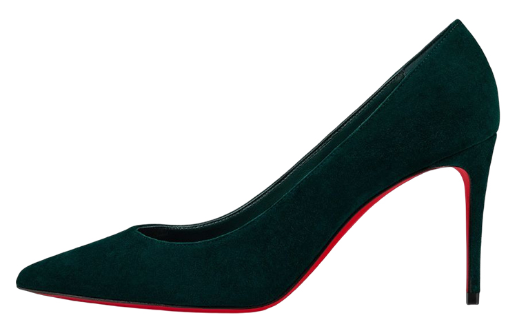 (Women) Christian Louboutin Velvet Matte Calfskin Pointed-Toe Stiletto 'Green' 1220562E522