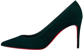 (Women) Christian Louboutin Velvet Matte Calfskin Pointed-Toe Stiletto 'Green' 1220562E522 (Women) Christian Louboutin Velvet Matte Calfskin Pointed-Toe Stiletto 'Green' 1220562E522