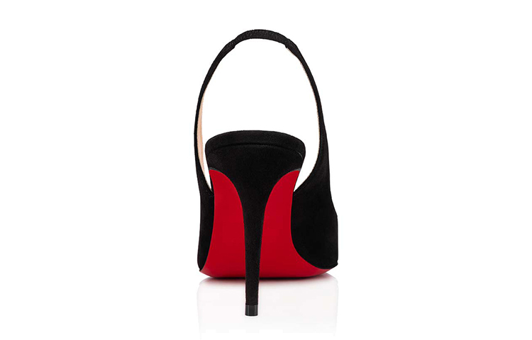 (W) Christian Louboutin Velvet Mule Pumps 'Black Red' 圖 4